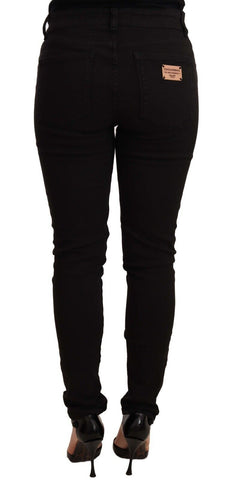Black Slim Fit Denim Cotton Stretch Jeans