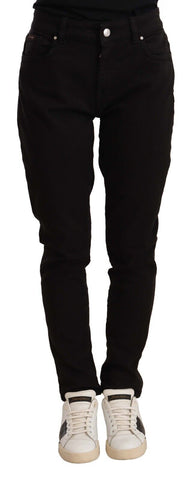 Black Skinny Slim Denim Cotton Stretch Jeans