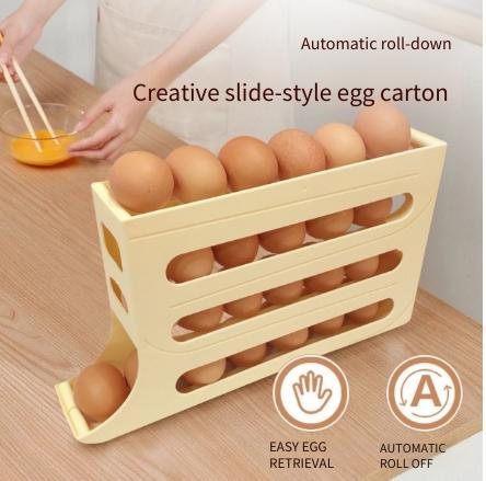 Wysuwane pudełko na jajka do przechowywania w bocznych drzwiach lodówki domowej Drugie zdjęcie produktu