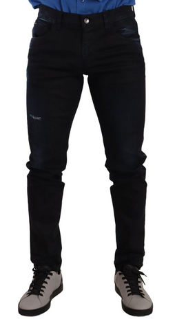 Blue Cotton Stretch Skinny Denim Trouser Jeans