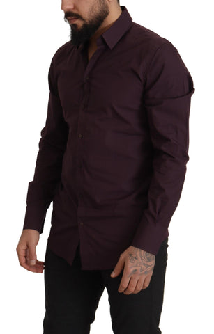 Purple Cotton GOLD Slim Fit Dress Shirt