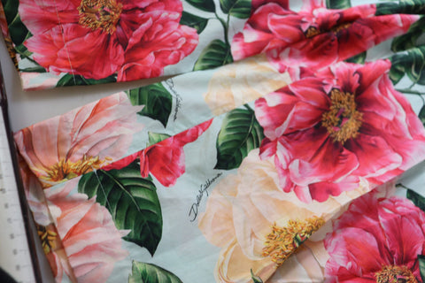 Multicolor Flora Printed High Waist Cropped Trouser Pants