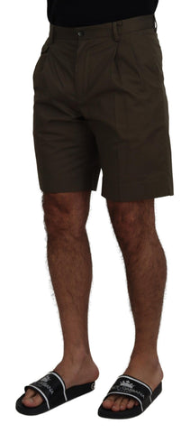 Green Chinos Cotton Casual Shorts