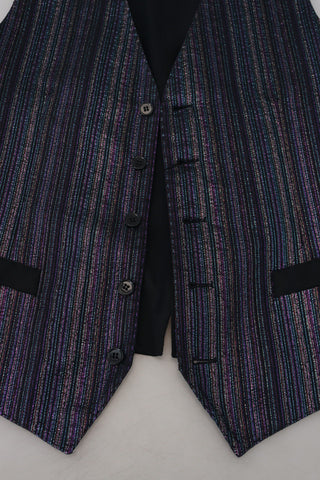 Multicolor Polyester Waistcoat Dress Formal Vest