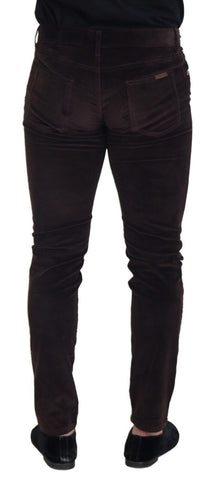 Brown Corduroy Men Casual Trouser Pants