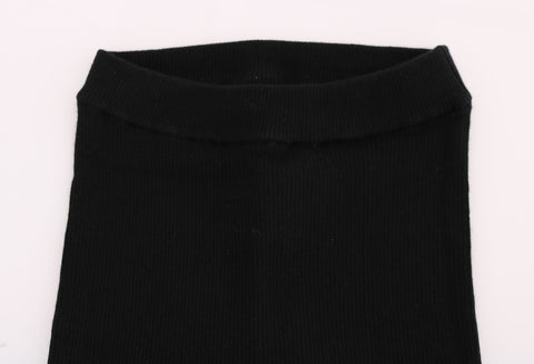 Black Slim Fit Women Cashmere Pants