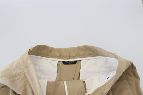 Beżowe bawełniane szorty bermudy cargo