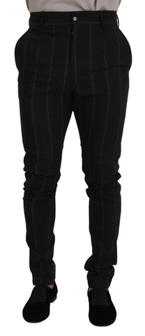 Black Wool Chino Formal Men Pants