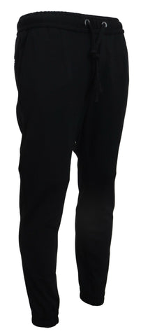 Black Mens Sport Wool Sweatpants Pants