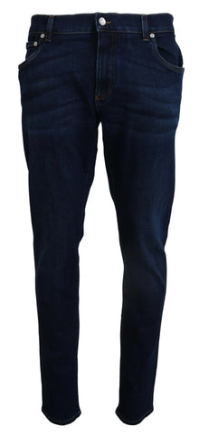 Dark Blue Cotton Denim SKINNY Jeans