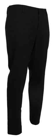 Gray Wool Stretch Dress Formal Slim Fit Pant