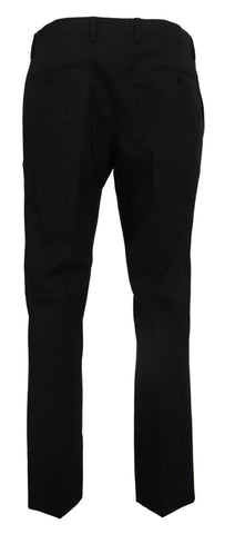 Gray Wool Stretch Dress Formal Slim Fit Pant