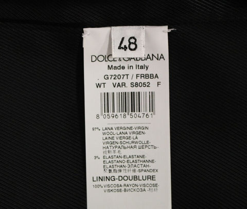 Gray Striped Wool Logo Vest Gilet Weste