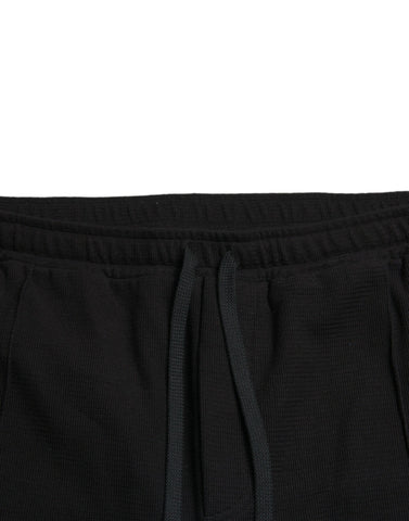 Black Cotton Blend Jogger Sweatpants Pants