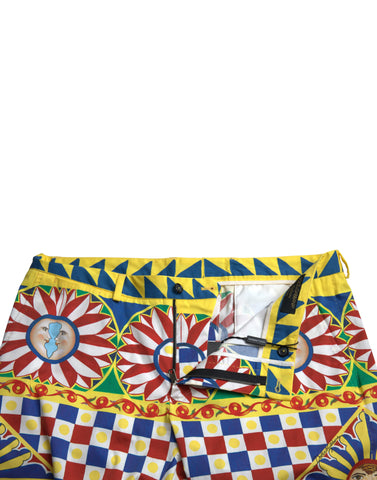 Multicolor Carretto Print Men Bermuda Shorts