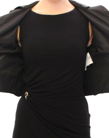 Black Short Bolero Shrug Jacket Coat