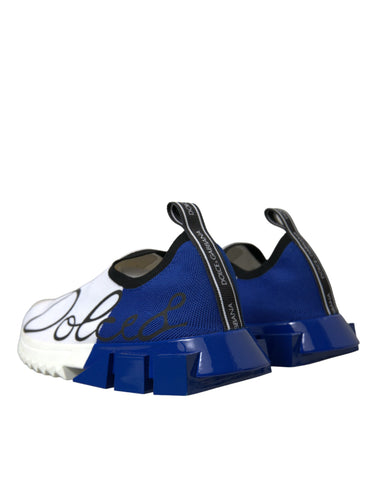 Biało-niebieskie, niskie, męskie, codzienne trampki Sorrento