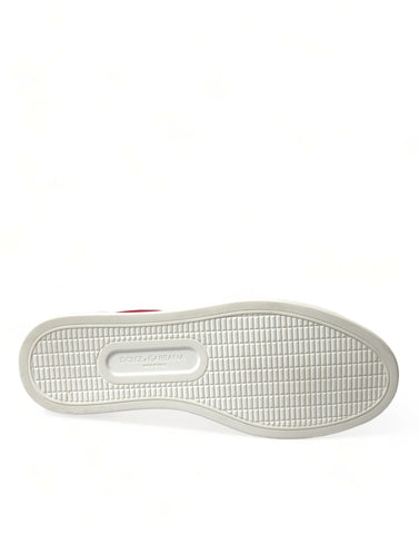 Czerwone zamszowe buty sportowe męskie za kostkę