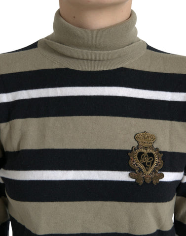 Multicolor Stripe Wool Logo Pullover Sweater