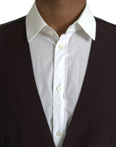 Brown Wool Waistcoat Dress Formal Vest