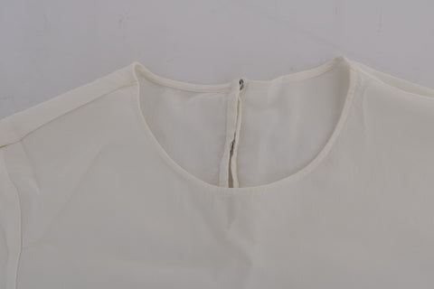White Silk ITALIA IS LOVE Blouse T-shirt