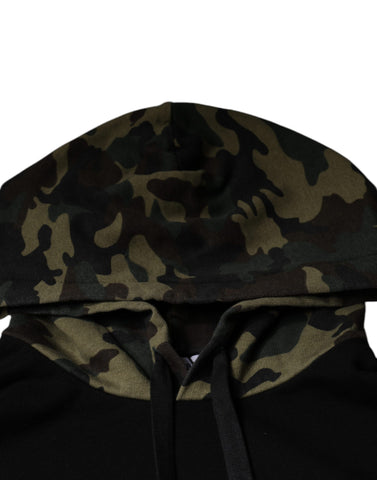 Black Camouflage Hooded Sweatshirt Sweater