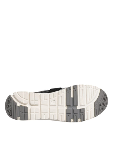 Wielokolorowe skórzane zamszowe niskie trampki