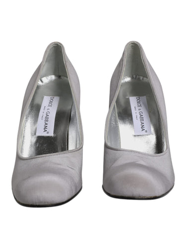 Gray Suede Leather High Heel Pumps Shoes