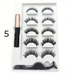 Magnetic Eyelashes Kit with Magnetic Liquid Eyeliner – Glue-Free Reusable Natural Fluffy False Lashes Set