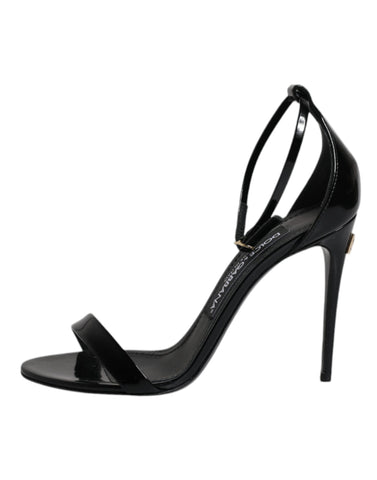 Black KEIRA Heels Ankle Strap Sandals Shoes