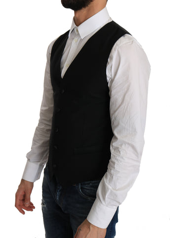 Black Wool Dress Waistcoat