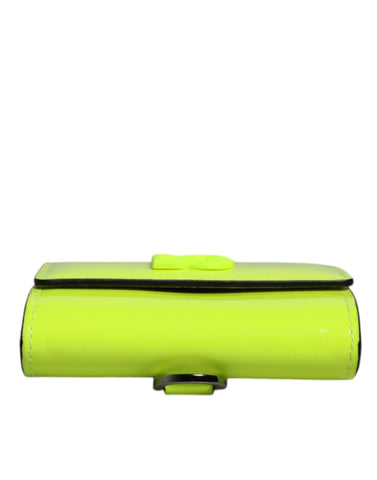 Yellow Green Bifold DG Logo Neck Strap Cardholder Wallet