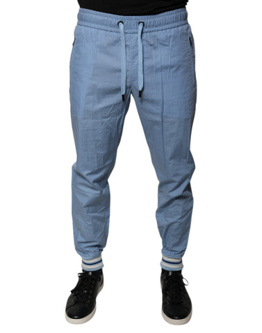 Blue Cotton Jogger Sweatpants Pants