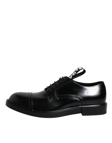 Black Patent Leather Derby Lace Up Formal Dress Shoes