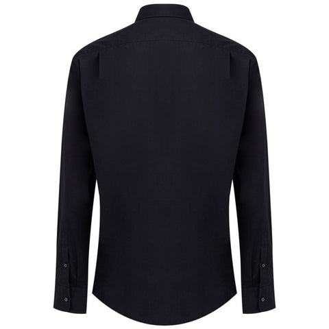 Navy Blue Cotton Dress Shirt