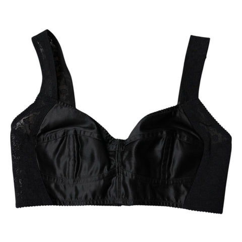 Black Nylon Balconcino Brassiere Underwear
