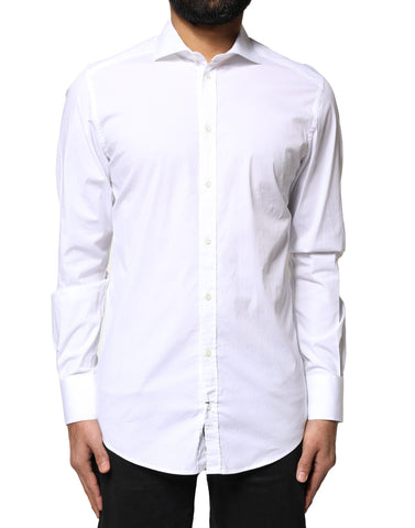 White GOLD Cotton Long Sleeves Dress Shirt