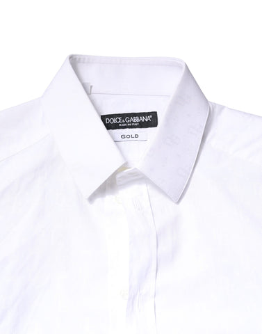 White GOLD Cotton Long Sleeves Dress Shirt