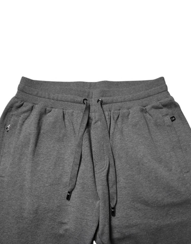 Gray Logo Cotton Jogger Men Sweatpants Pants