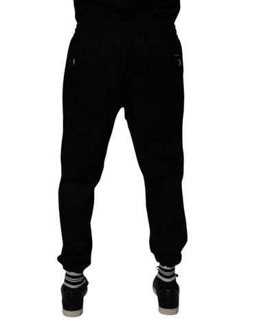 Black Cotton Men Jogger Sweatpants Pants