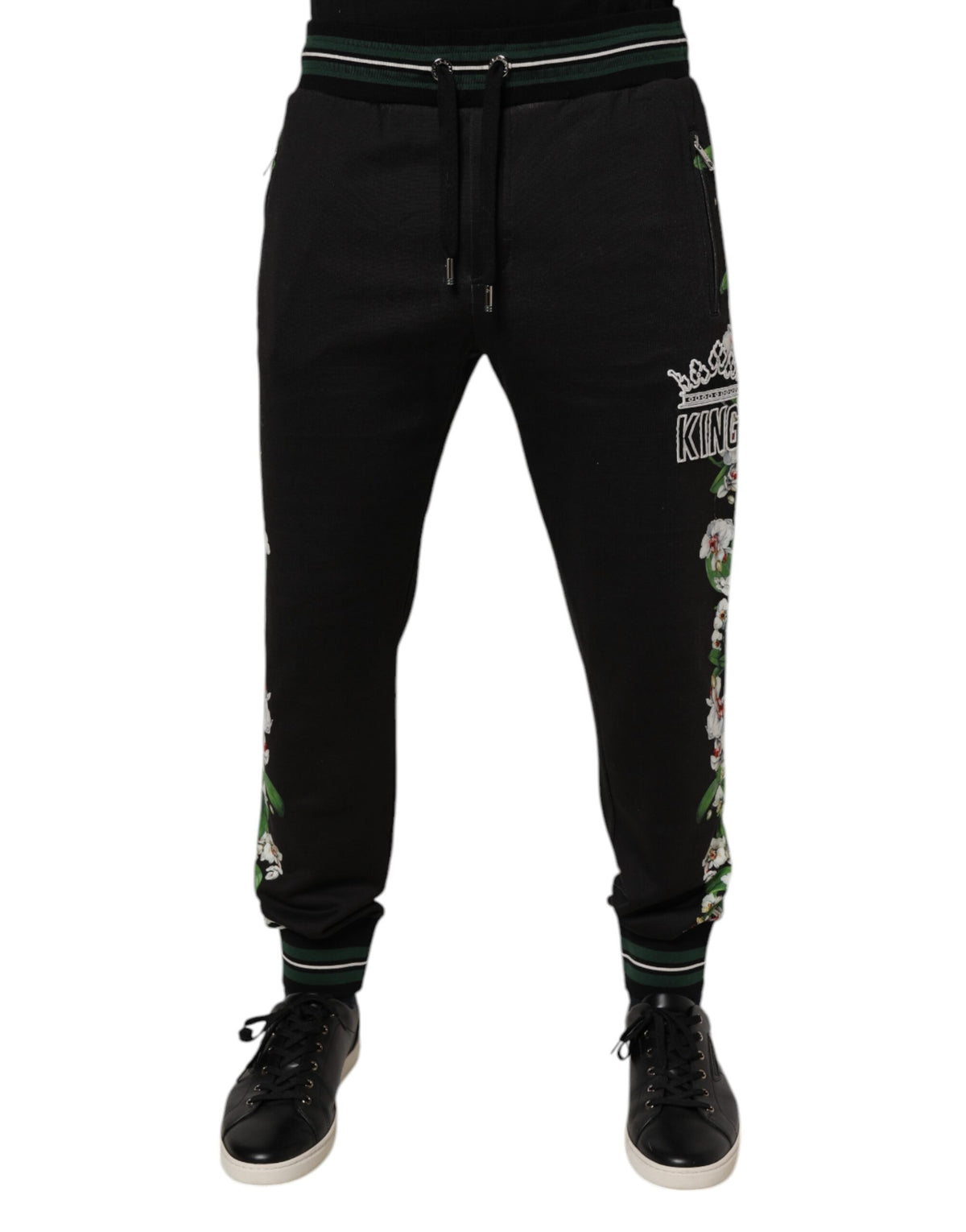 Black Floral King Men Jogger Sweatpants Pants