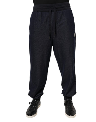 Black Jacquard Jogger Men Sweatpants Pants