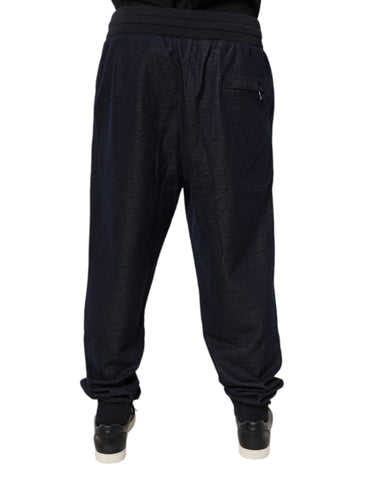 Black Jacquard Jogger Men Sweatpants Pants