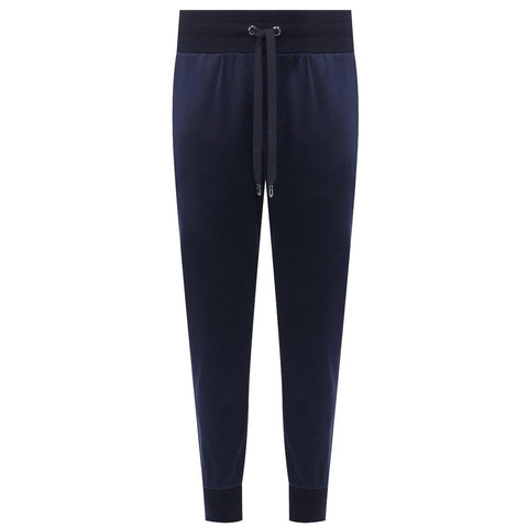 Blue Silk Men Trousers