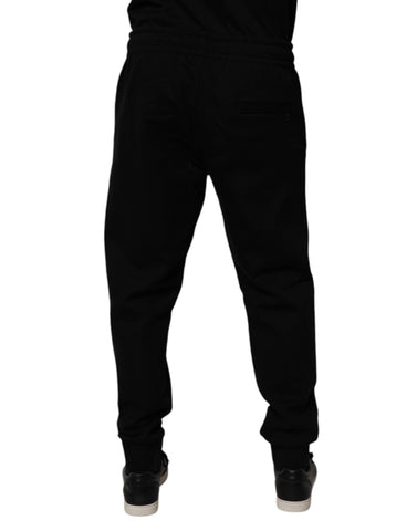 Black Cotton Blend Jogger Sweatpants Pants