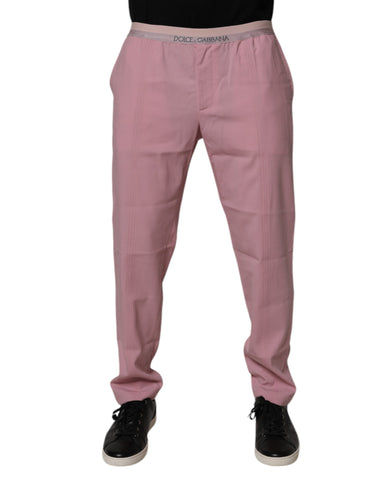 Pink Cotton Stretch Chino Pants