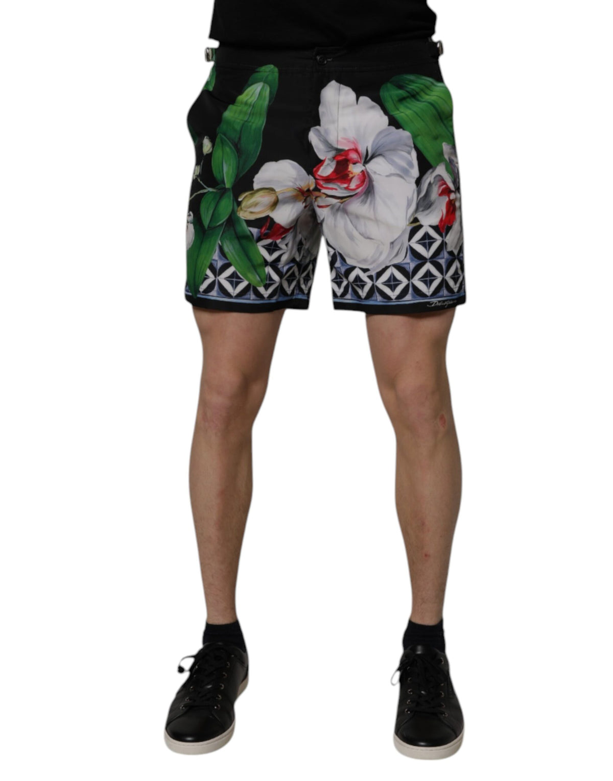 Multicolor Floral Polyester Men Bermuda Shorts