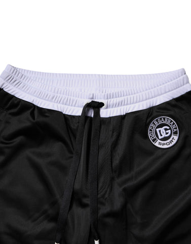 Black White Men Bermuda Sweatshorts Shorts