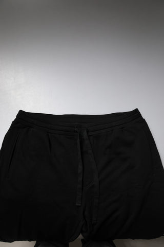 Black Cotton Crown Logo Jogger Pants