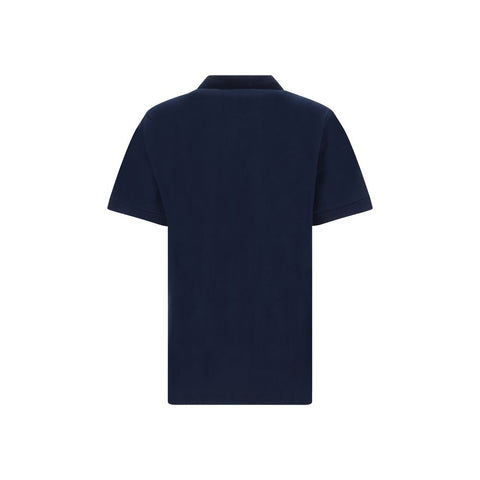 Blue Cotton Polo Shirt